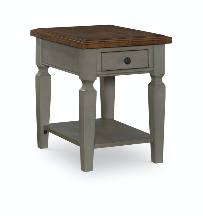 John Thomas Vista End Table in Hickory & Stone