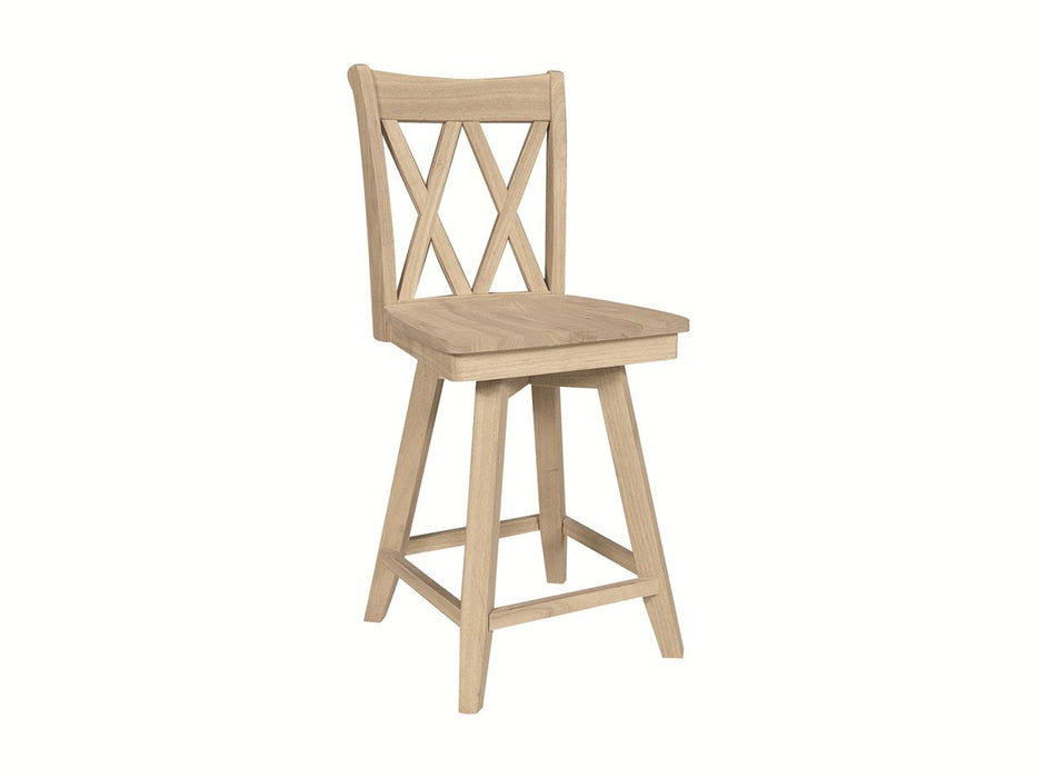 John Thomas Unfinished 24'' XX-Back Swivel Stool image