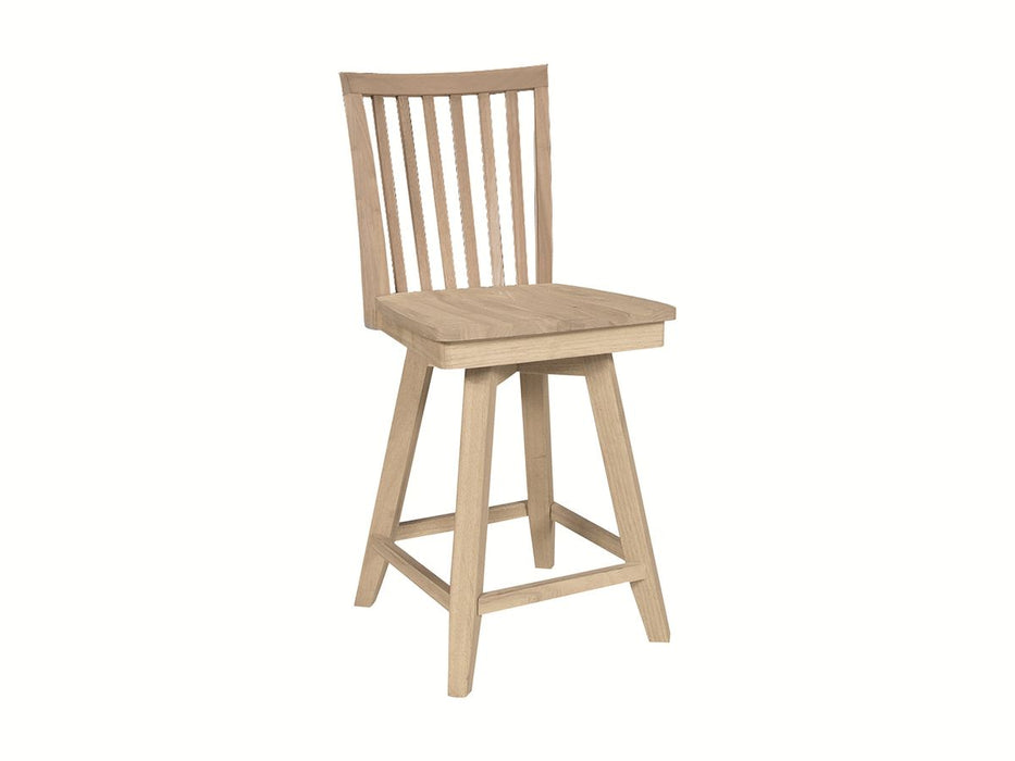 John Thomas Unfinished 24'' Mission Swivel Stool image