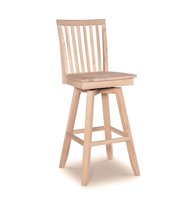 John Thomas Unfinished 30'' Mission Swivel Stool (Built) image