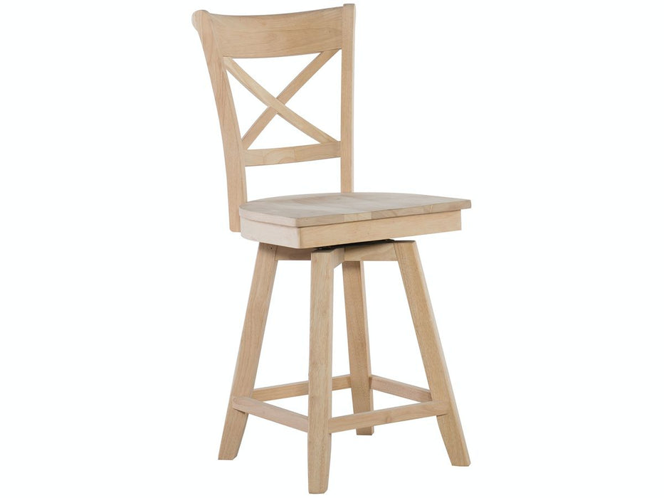 John Thomas Unfinished 24 Inch Charlotte Swivel Stool image