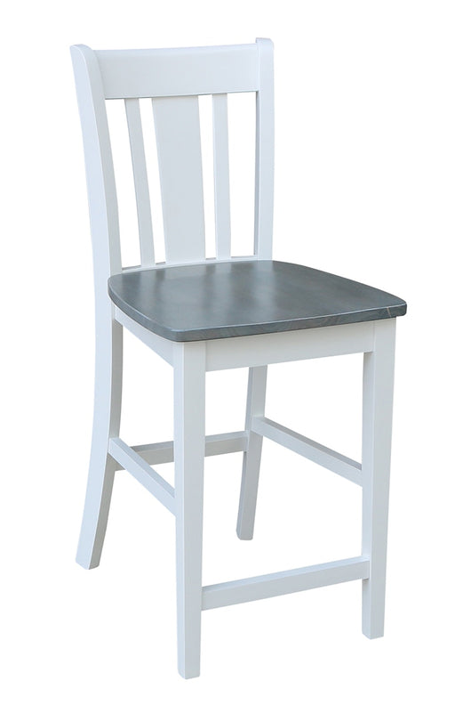 John Thomas Dining Essentials San Remo Stool in White Grey image