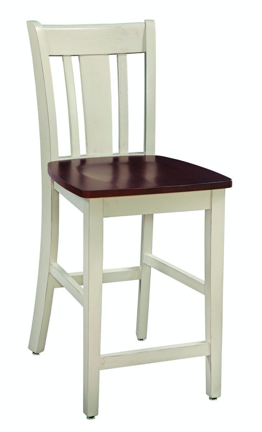 John Thomas Dining Essentials San Remo Stool in Almond & Espresso image