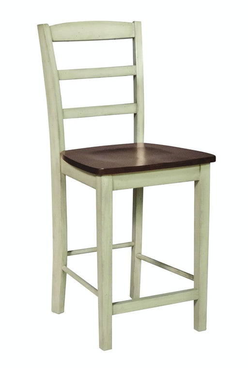 John Thomas Dining Essentials Madrid Stool in Almond & Espresso image