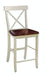 John Thomas Dining Essentials X-Back Stool in Almond & Espresso image