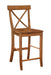 John Thomas Dining Essentials X-Back Stool in Bourbon Oak image
