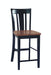 John Thomas Dining Essentials San Remo Stool in Black & Cherry image