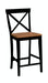 John Thomas Dining Essentials X-Back Stool in Black & Cherry image