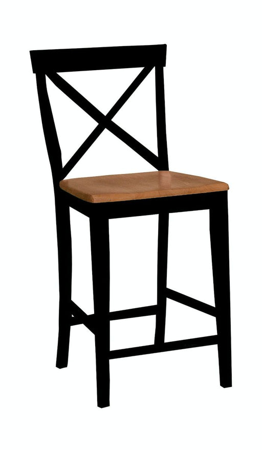 John Thomas Dining Essentials X-Back Stool in Black & Cherry image