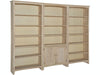 John Thomas Unfinished 72 Inch High Bookshelf (x3 bookshelf units) with Pair of Bookcase Doors image