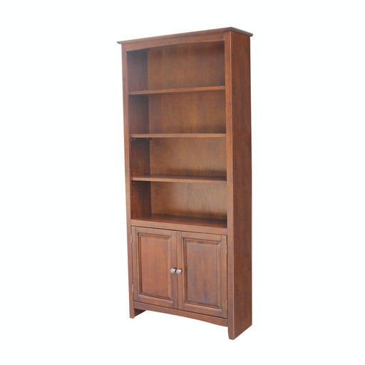 John Thomas Furniture Home Accents 72" Shaker Bookcase w/ a Pair of Bookcase Doors in Espresso/322D image