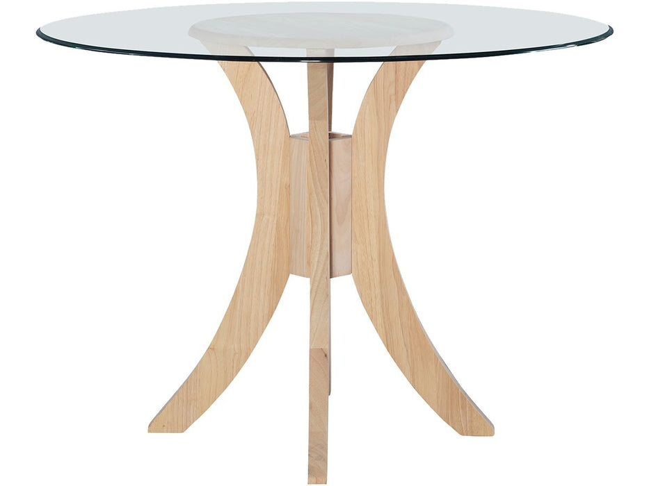 John Thomas Unfinished Sienna Pedestal Base for Glass Top. Glass sold separately (48''Diameter = Glass-48B). image