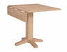 John Thomas Unfinished Square Dropleaf Pedestal Table image
