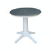 John Thomas Dining Essentials 30'' Pedestal Table in Heather Gray/ White image