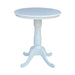 John Thomas Dining Essentials 30'' Pedestal Table in Pure White;T08-30B;T08-6B image