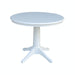 John Thomas Dining Essentials 36'' Pedestal Table in Pure White image