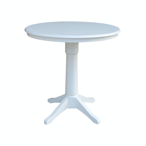 John Thomas Dining Essentials 36'' Pedestal Table in Pure White image