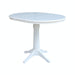 John Thomas Dining Essentials Round Extension Table in Pure White;_T08-27B;T08-6B image