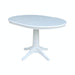 John Thomas Dining Essentials Round Extension Table in Pure White image