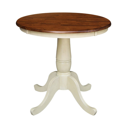 John Thomas Dining Essentials 30'' Pedestal Espresso/Almond image