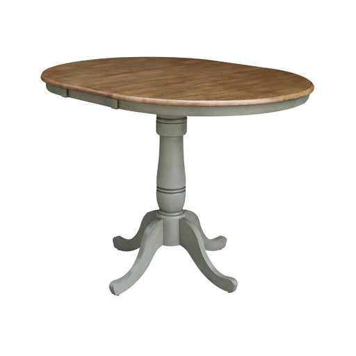 John Thomas Dining Essentials Round Extension Table in Hickory/Stone image