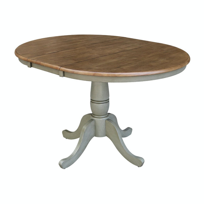 John Thomas Dining Essentials Round Extension Table in Hickory/Stone image