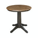John Thomas Dining Essentials 30'' Pedestal Table in Hickory/Coal image