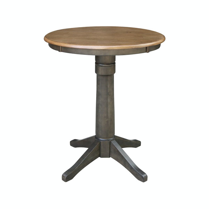 John Thomas Dining Essentials 30'' Pedestal Table in Hickory/Coal image