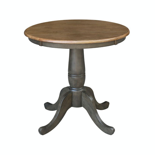 John Thomas Dining Essentials 30'' Pedestal Table in Hickory/Coal image