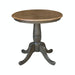 John Thomas Dining Essentials 30'' Pedestal Table in Hickory/Coal image