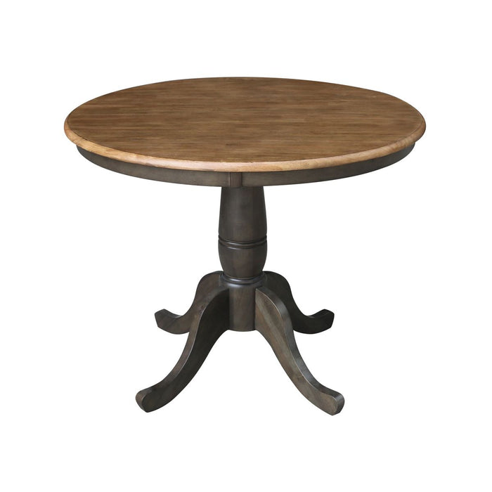 John Thomas Dining Essentials 36'' Pedestal Table in Hickory / Coal image