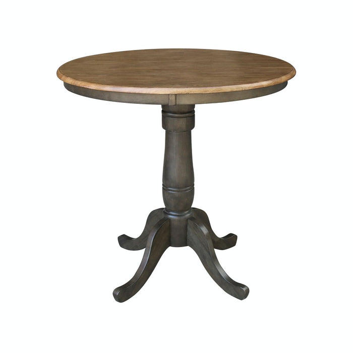 John Thomas Dining Essentials 36'' Pedestal Table in Hickory / Coal image