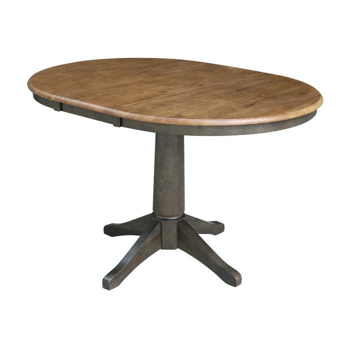 John Thomas Dining Essentials Round Extension Table in Hickory/Coal image