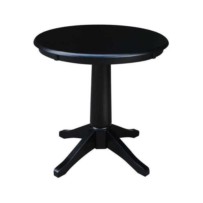 John Thomas Dining Essentials 30'' Pedestal Table in Black image