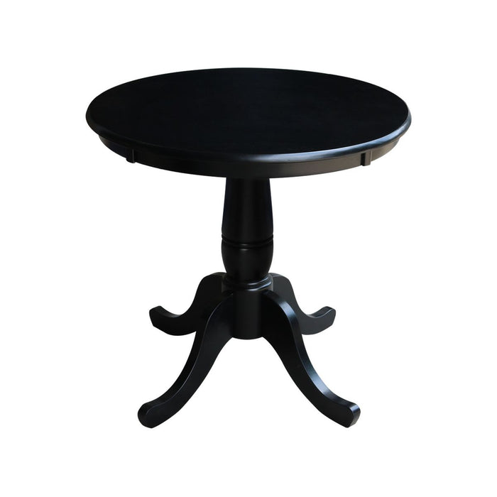 John Thomas Dining Essentials 30'' Pedestal Table in Black image