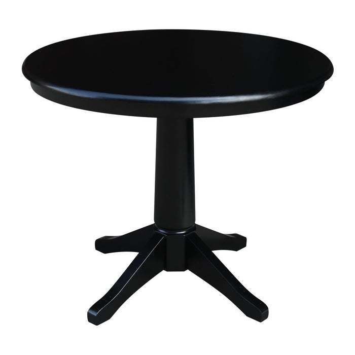 John Thomas Dining Essentials 36'' Pedestal Table in Black image