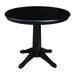 John Thomas Dining Essentials 36'' Pedestal Table in Black image