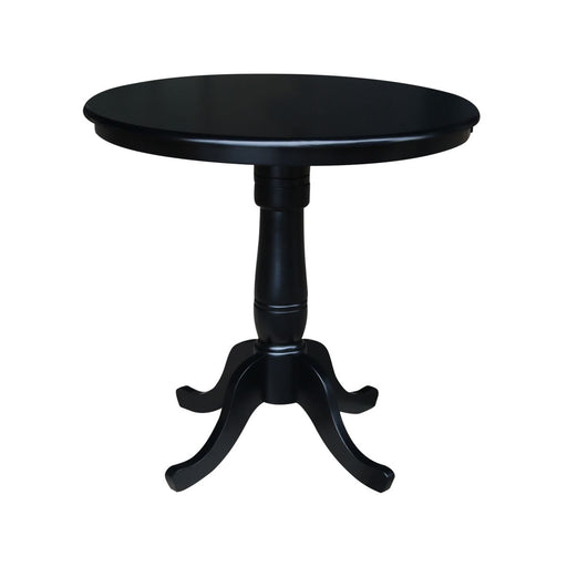 John Thomas Dining Essentials 36'' Pedestal Table in Black image