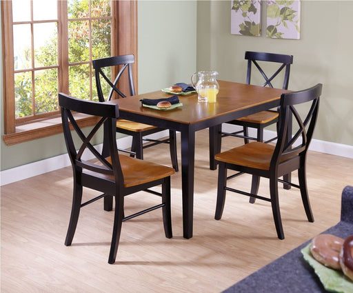 John Thomas Furniture Dining Essentials X Back Side Chair (Set of 2) in Black/Cherry image