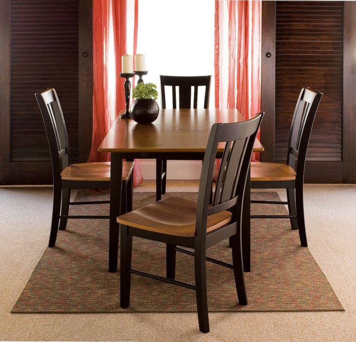 John Thomas Furniture Dining Essentials 60" Rectangular Dining Table in Black/Cherry-30S image