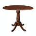 John Thomas Dining Essentials Round Dropleaf Pedestal Table in Espresso image