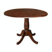 John Thomas Dining Essentials Round Dropleaf Pedestal Table in Espresso image