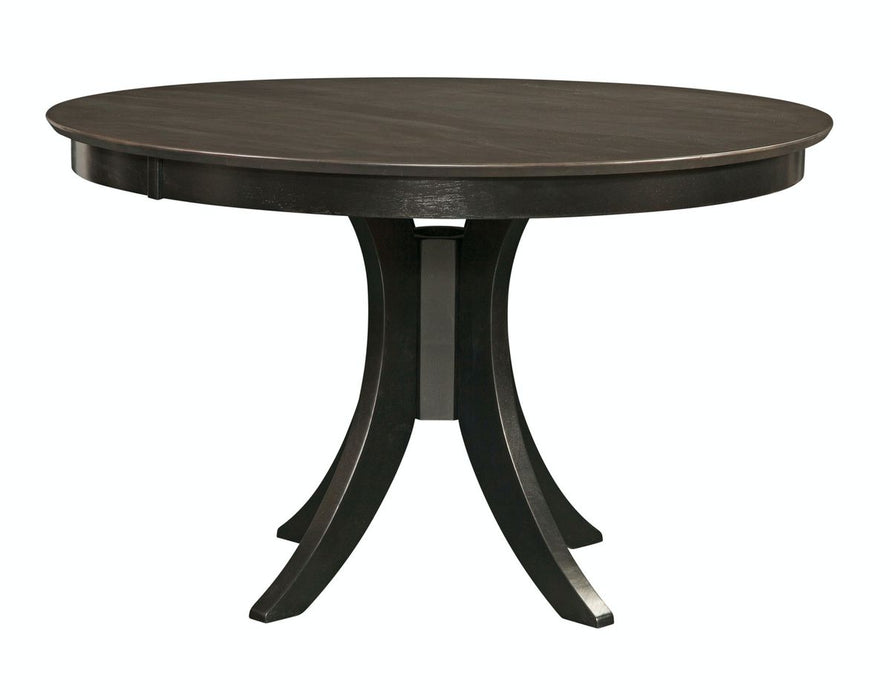 John Thomas Cosmopolitan 30'' H Siena Pedestal Table in Coal & Black image