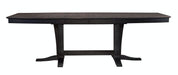 John Thomas Cosmopolitan Milano Double Pedestal Extension Table in Coal & Black image