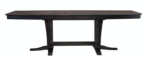 John Thomas Cosmopolitan Milano Double Pedestal Extension Table in Coal & Black image