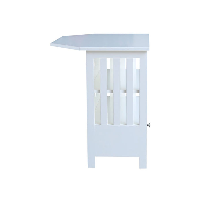 John Thomas Destinations Mission Corner TV Stand Pure White