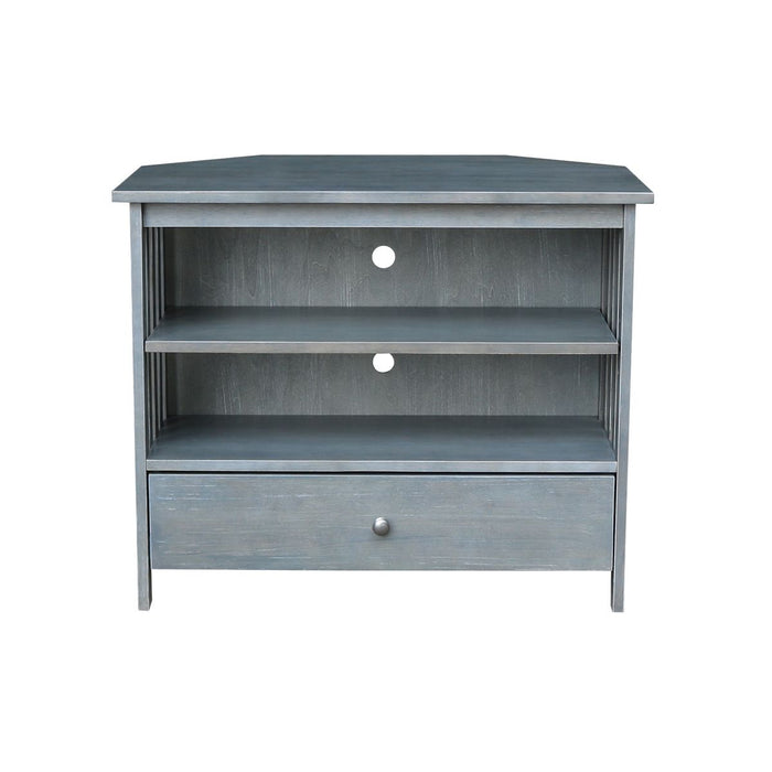John Thomas Destinations Mission Corner TV Stand Heather Gray